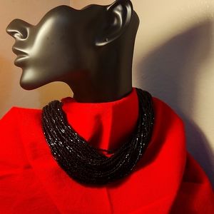 Black Jet Bead Necklace